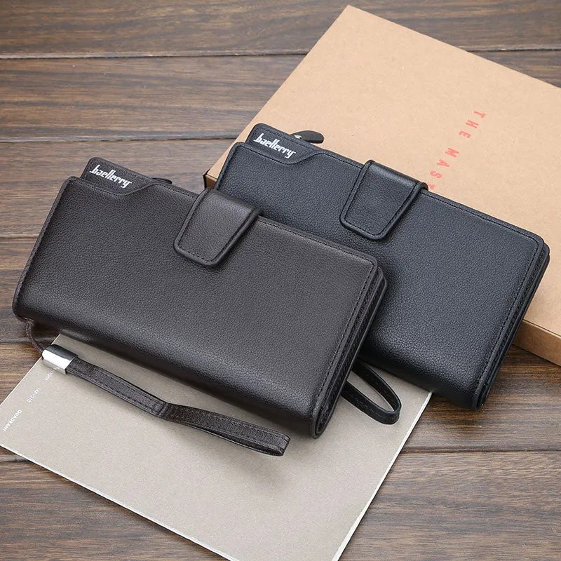 Men's Long Zipper Wallet Clutch