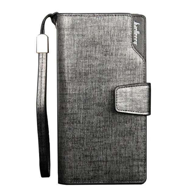 Men's Long Zipper Wallet Clutch