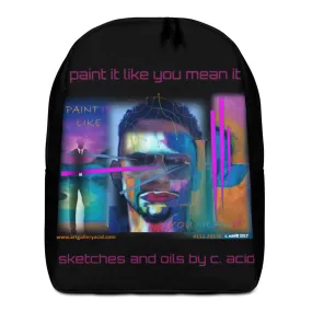 Minimalist Backpack..."paint it like you mean it series"...designed by c. acid