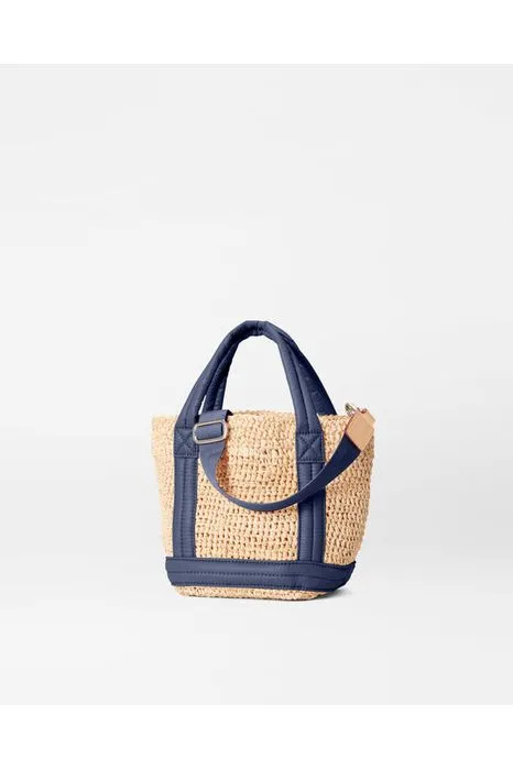 MZ Wallace Raffia Tote Mini 1473N1988 | Raffia/Navy