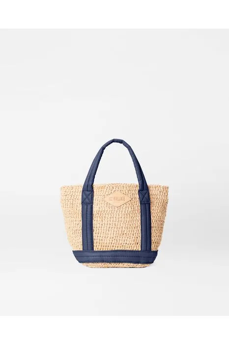 MZ Wallace Raffia Tote Mini 1473N1988 | Raffia/Navy