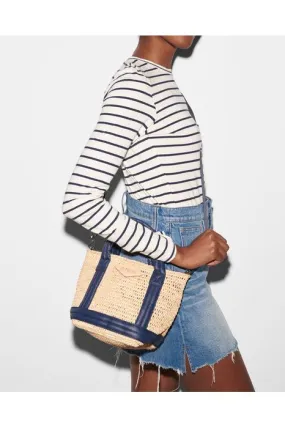 MZ Wallace Raffia Tote Mini 1473N1988 | Raffia/Navy