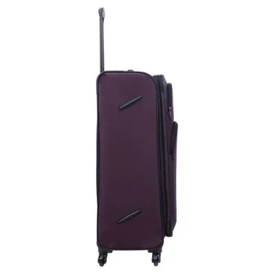 Open Box - Skyline 5pc Softside Checked Spinner Luggage Set - Burgundy