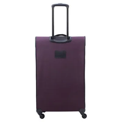 Open Box - Skyline 5pc Softside Checked Spinner Luggage Set - Burgundy