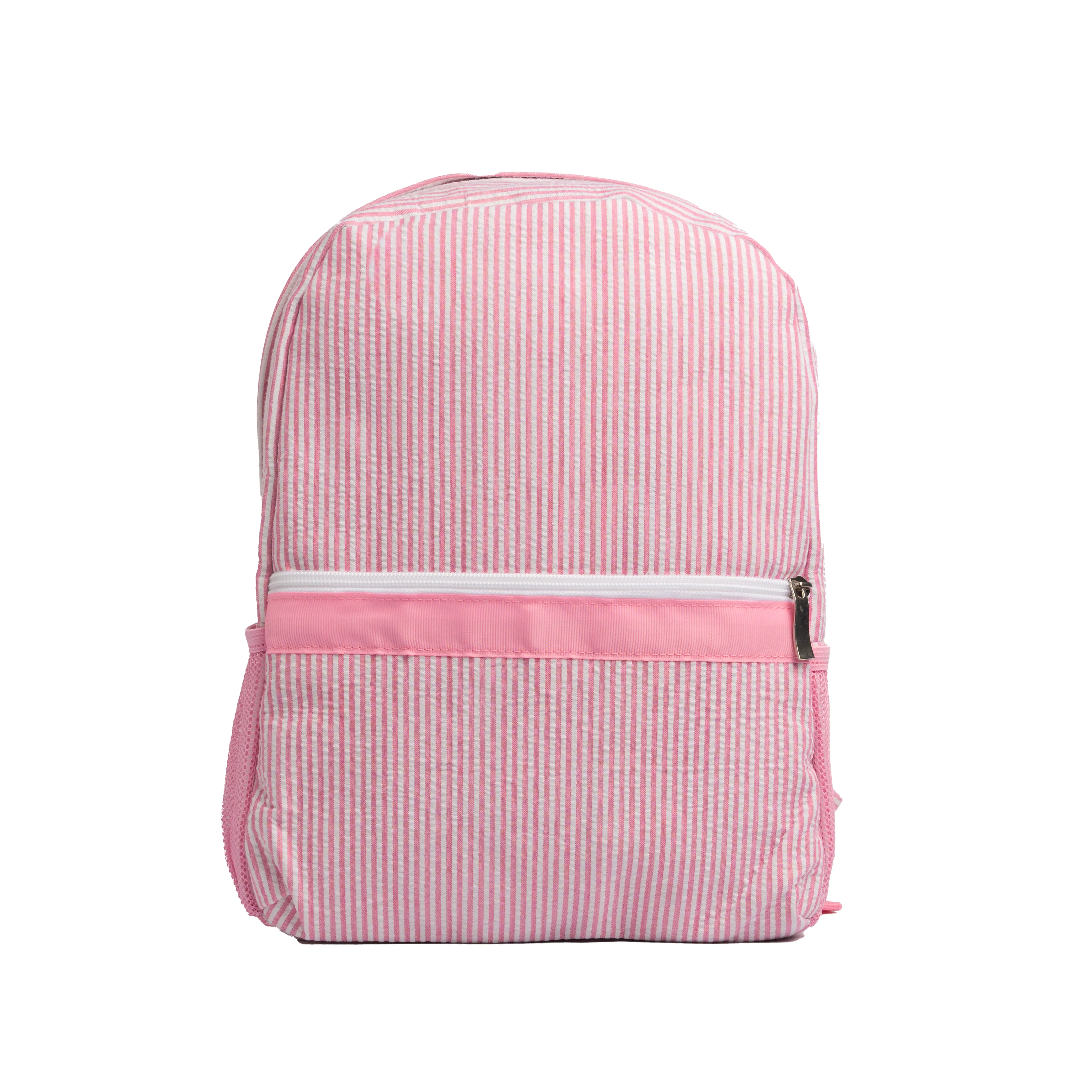 Personalized Seersucker Kids Embroidered Backpack