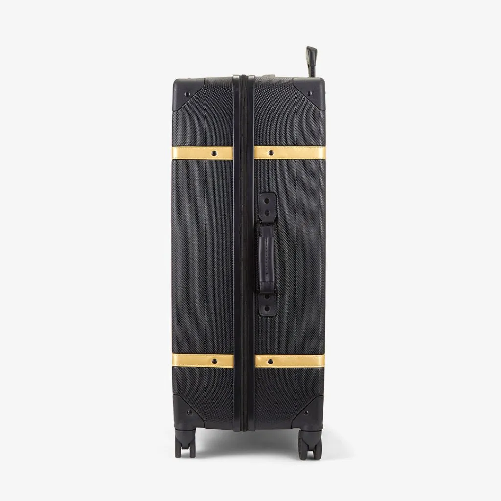 Rock Vintage 78cm Large Hardsided Luggage - Black/Gold