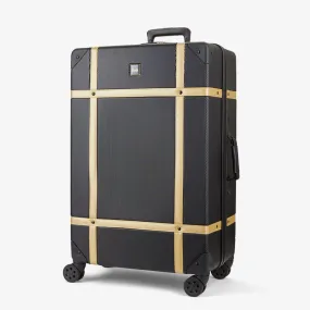 Rock Vintage 78cm Large Hardsided Luggage - Black/Gold