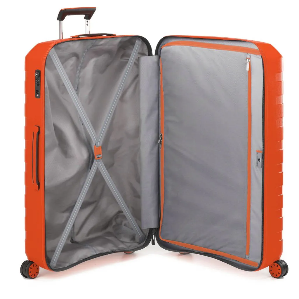 Roncato Box Sport 2.0 Large 78cm Hardsided Spinner Suitcase - Papaya