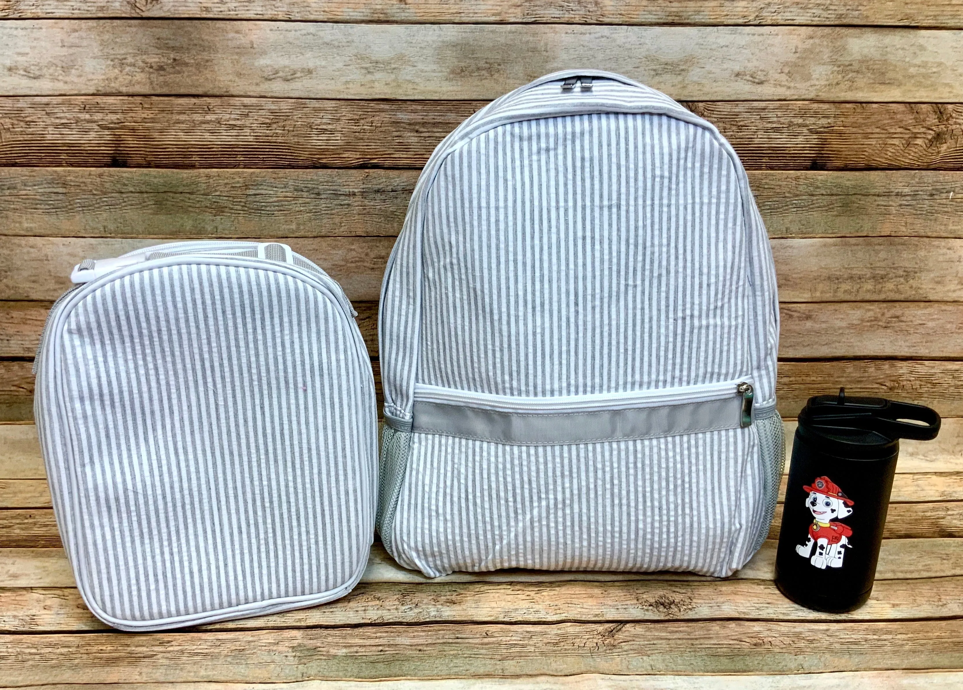 Seersucker Stripe Backpacks 15x12x4