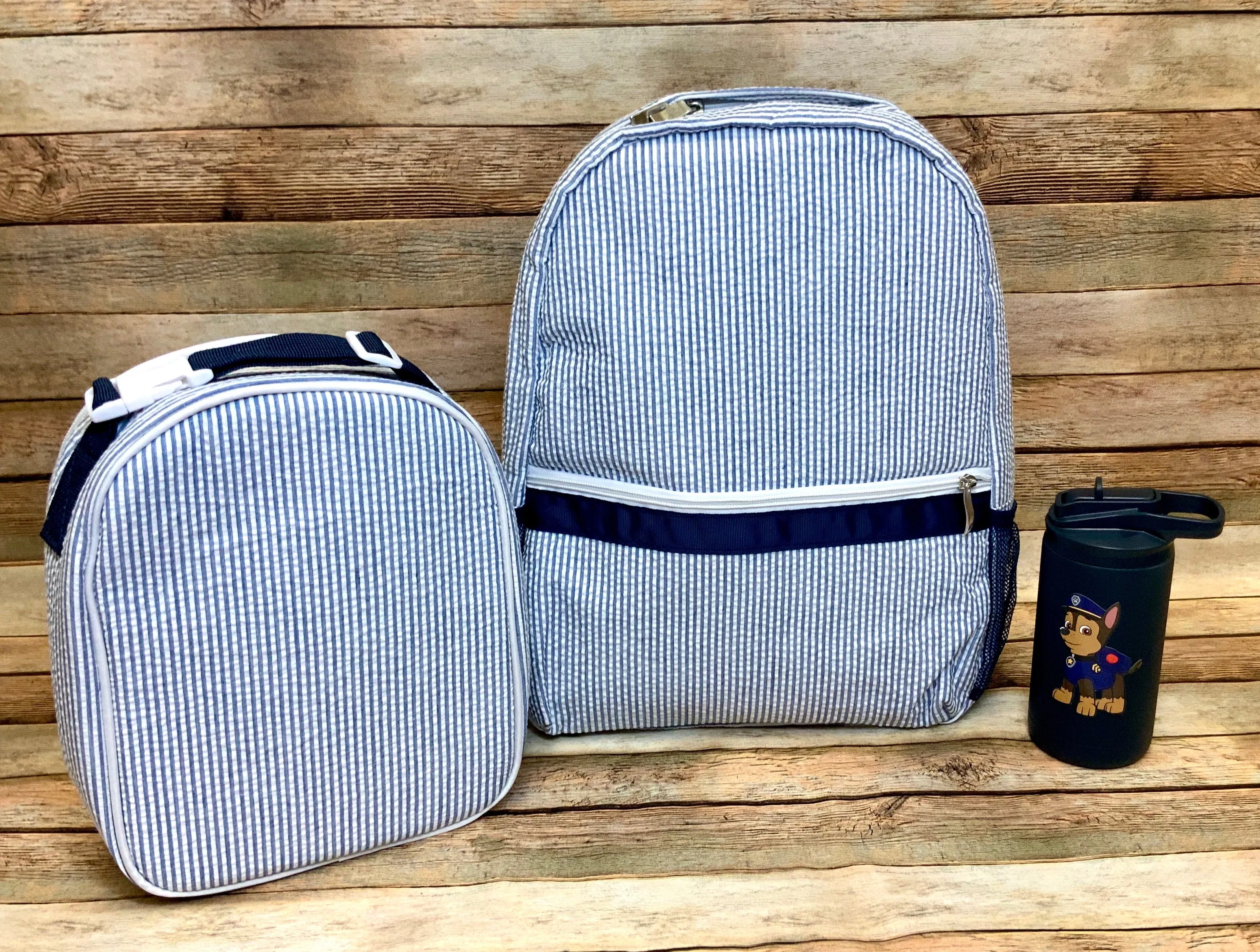 Seersucker Stripe Backpacks 15x12x4