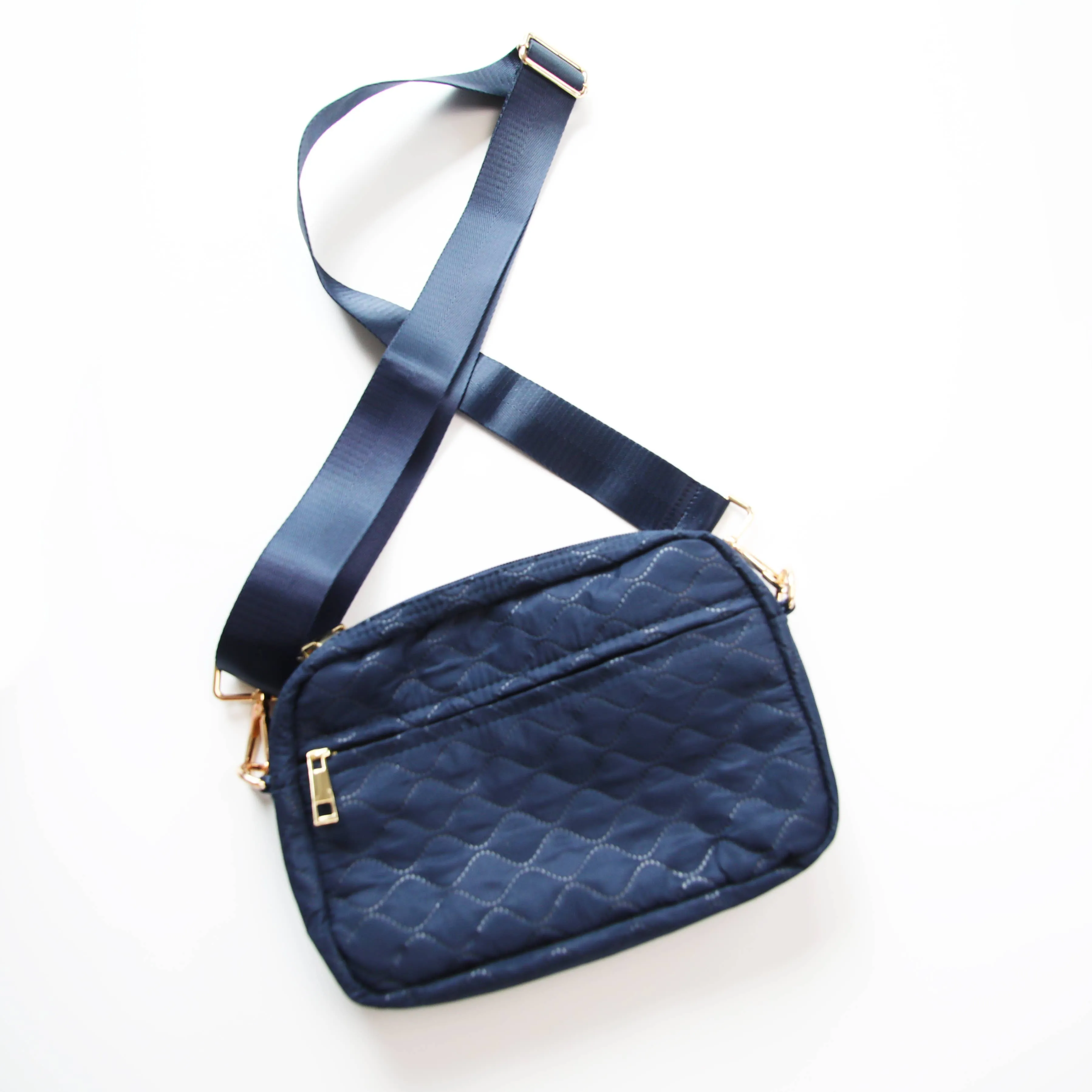 Sophie Quilted Crossbody Bag Navy