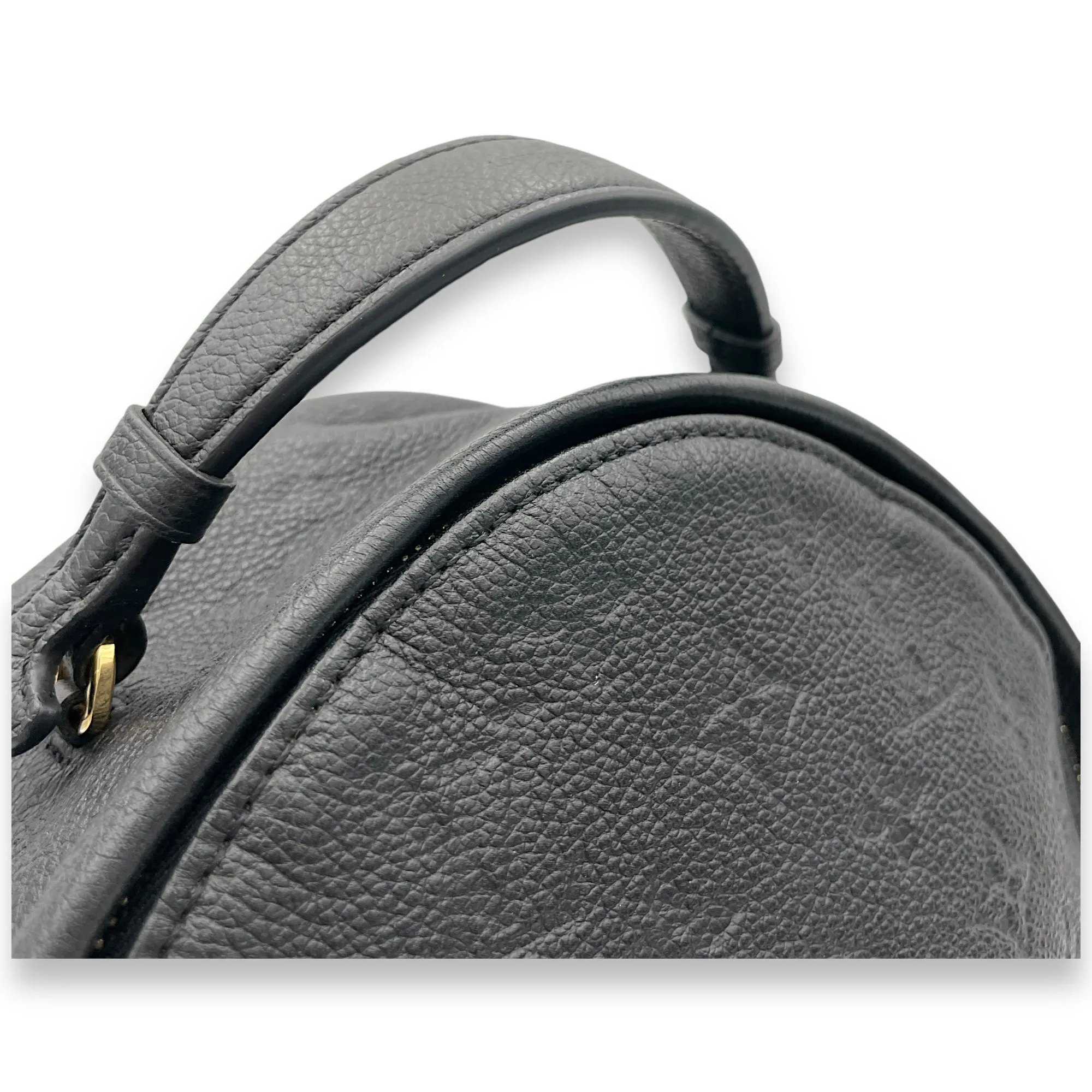 Sorbonne Black Backpack in Monogram Empreinte Leather, Gold hardware