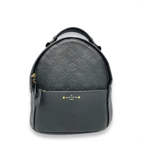 Sorbonne Black Backpack in Monogram Empreinte Leather, Gold hardware