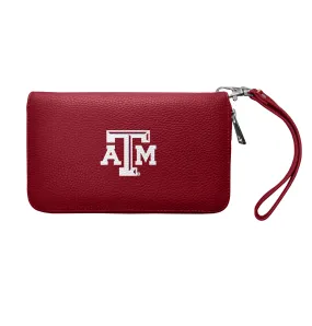 Texas A & M University Zip Organizer Wallet Pebble