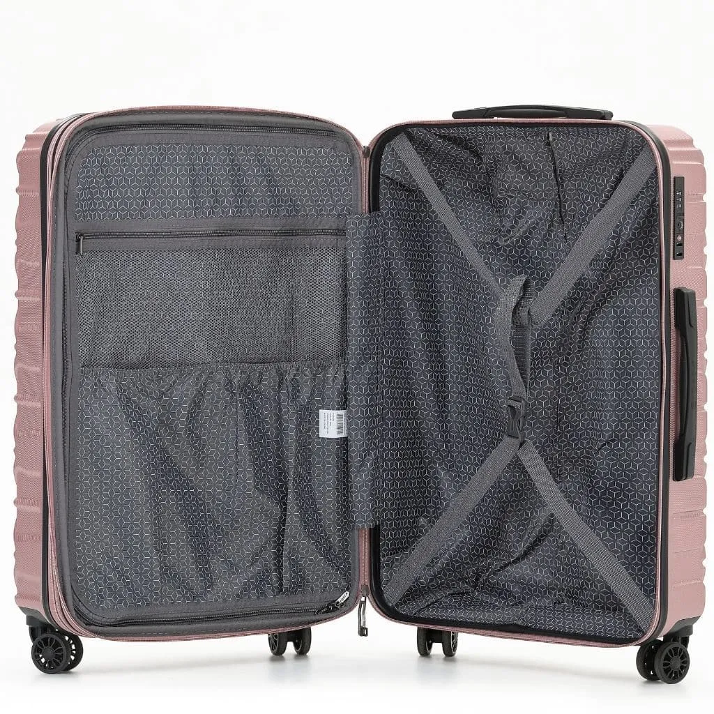 Tosca Triton Large 74cm Hardsided Spinner Expander Luggage Rose Gold