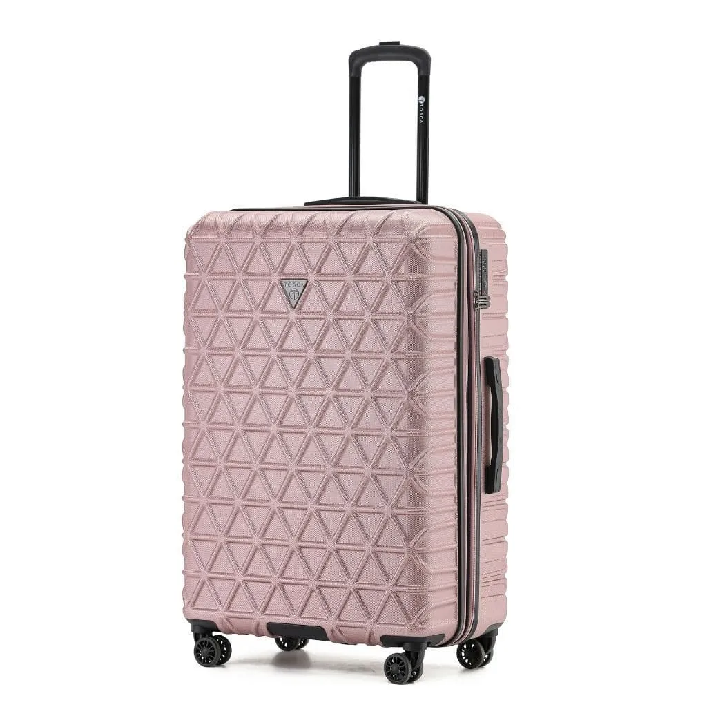 Tosca Triton Large 74cm Hardsided Spinner Expander Luggage Rose Gold