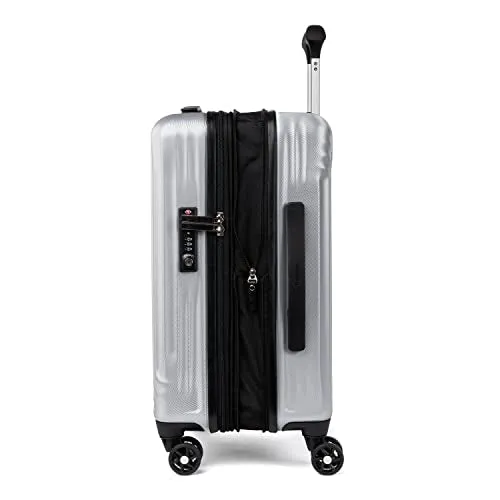 Travelpro Maxlite Air Hardside Expandable Luggage, 8 Spinner Wheels, Lightweight Hard Shell Polycarbonate, Checked-Medium 25-Inch, Metallic Silver