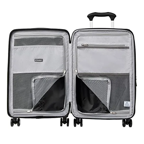 Travelpro Maxlite Air Hardside Expandable Luggage, 8 Spinner Wheels, Lightweight Hard Shell Polycarbonate, Checked-Medium 25-Inch, Metallic Silver