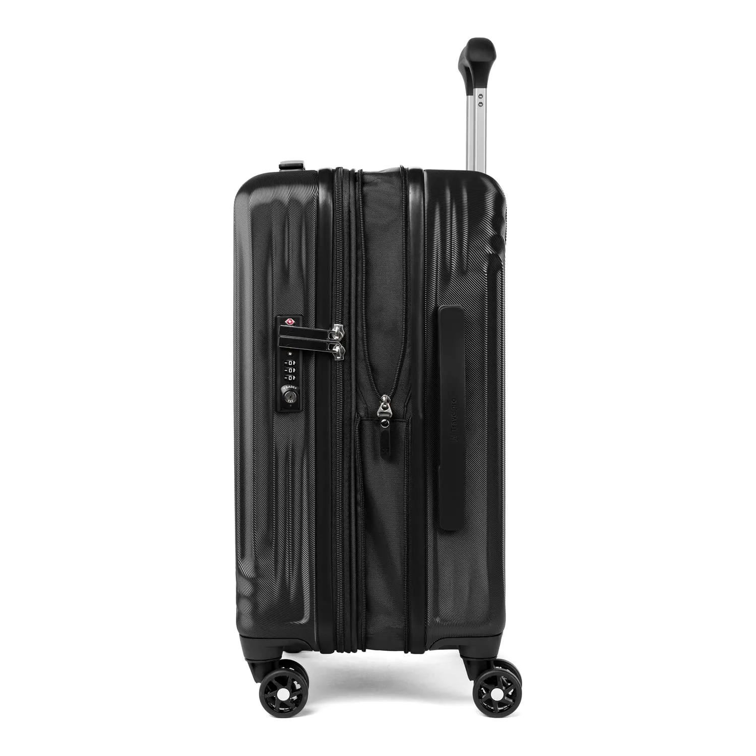 Travelpro Maxlite Air Hardside Expandable Luggage, 8 Spinner Wheels, Lightweight Hard Shell Polycarbonate, Checked-Medium 25-Inch, Metallic Silver