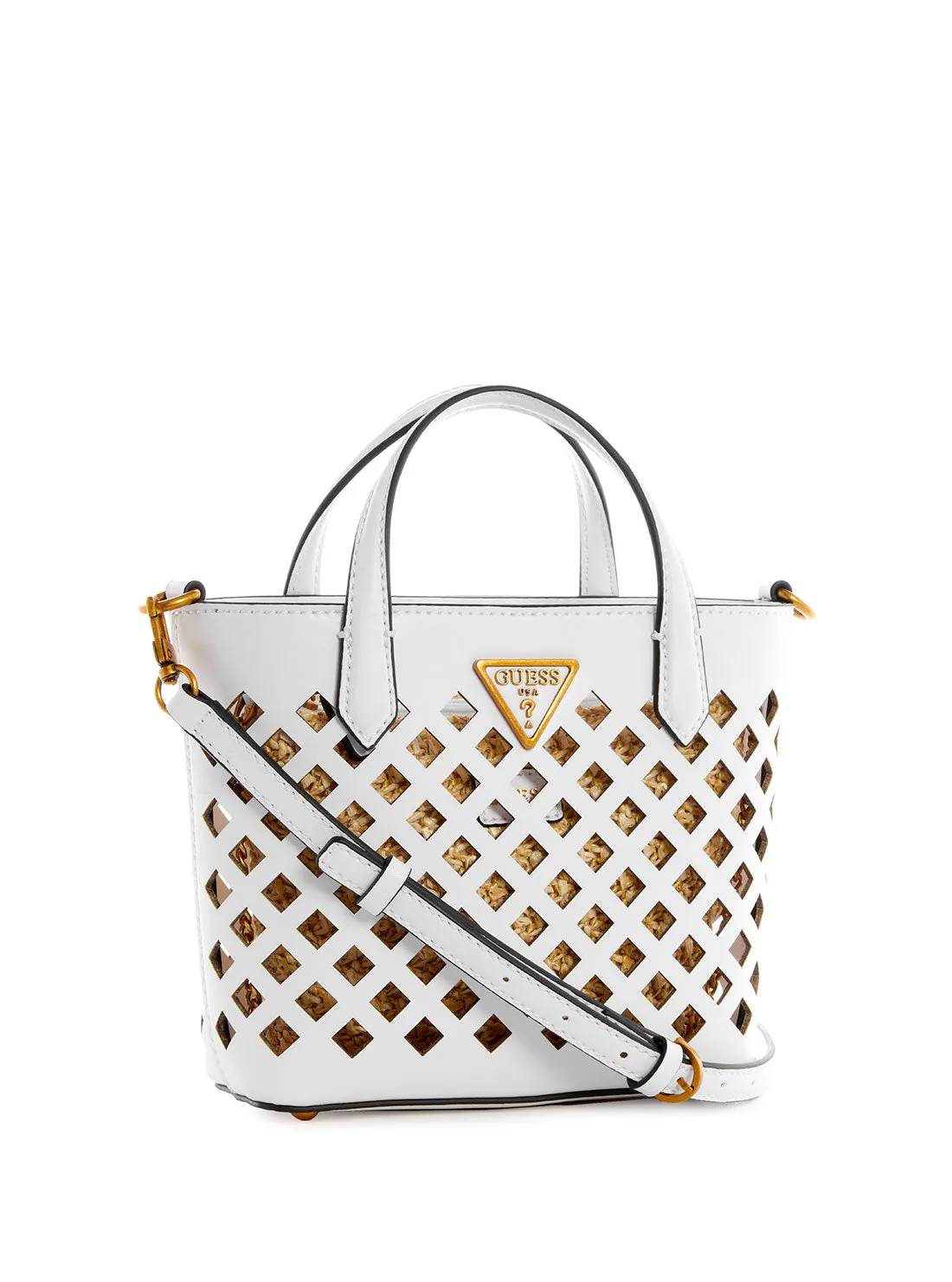 White Aqua Mini Tote Bag